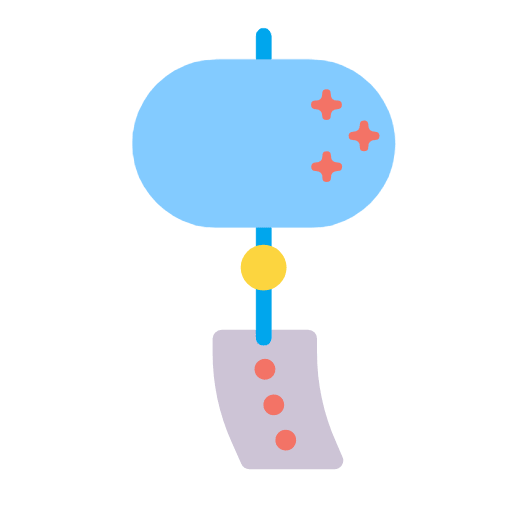 Microsoft design of the wind chime emoji verson:Windows-11-23H2