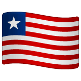 Whatsapp design of the flag: Liberia emoji verson:2.23.2.72