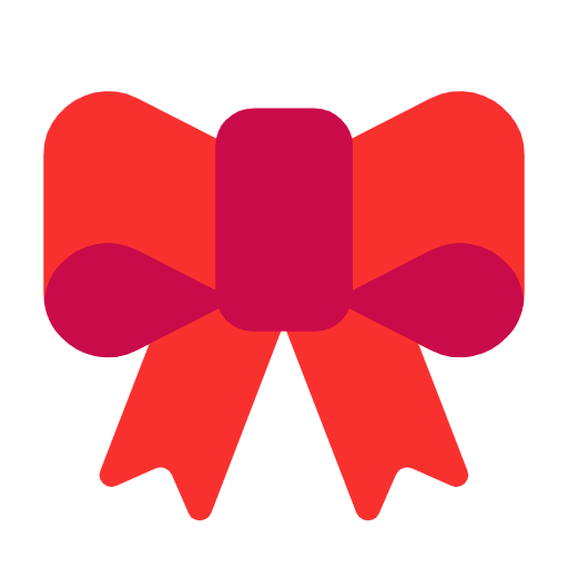 Microsoft design of the ribbon emoji verson:Windows-11-23H2