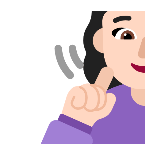 Microsoft design of the deaf man: light skin tone emoji verson:Windows-11-23H2