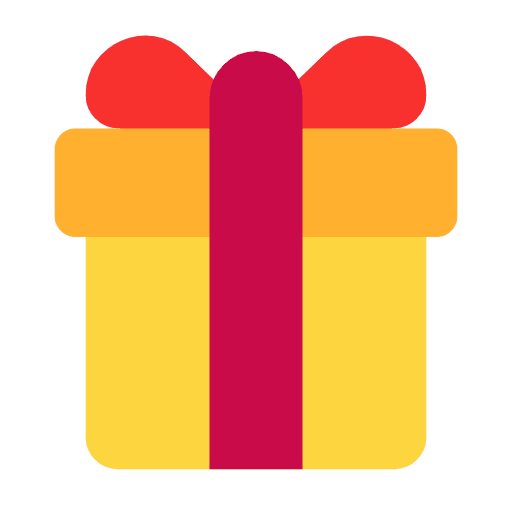 Microsoft design of the wrapped gift emoji verson:Windows-11-23H2