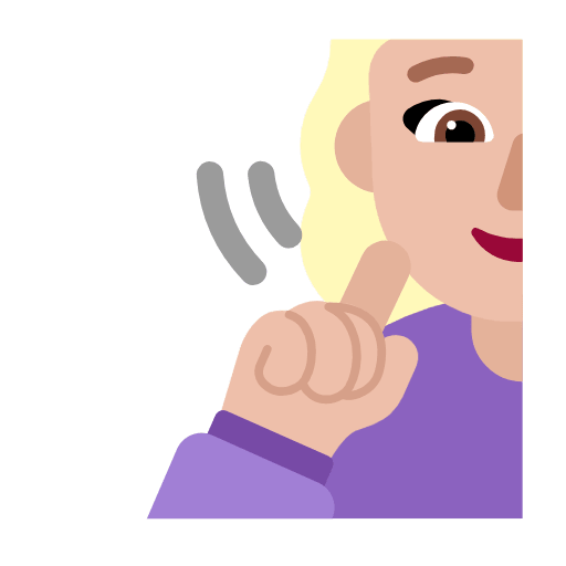 Microsoft design of the deaf man: medium-light skin tone emoji verson:Windows-11-23H2