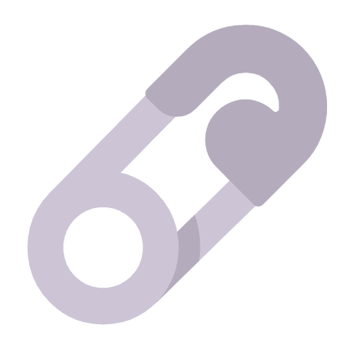 Microsoft design of the safety pin emoji verson:Windows-11-23H2