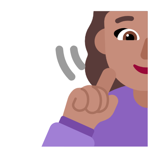 Microsoft design of the deaf man: medium skin tone emoji verson:Windows-11-23H2
