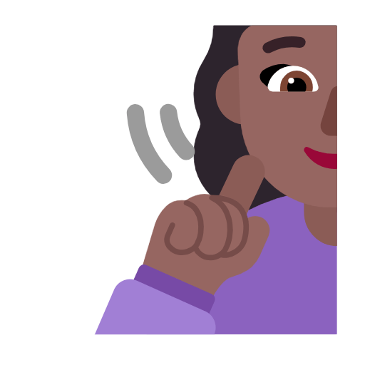 Microsoft design of the deaf man: medium-dark skin tone emoji verson:Windows-11-23H2