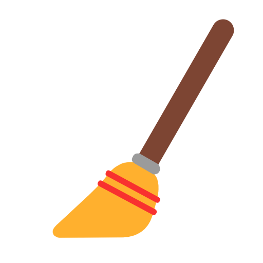 Microsoft design of the broom emoji verson:Windows-11-23H2