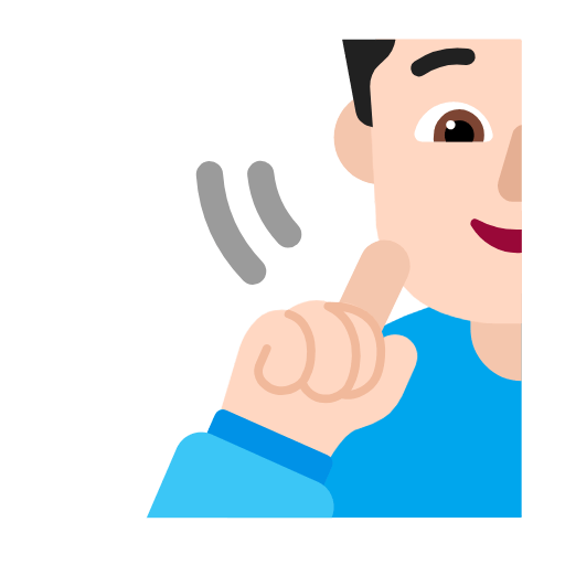 Microsoft design of the deaf woman: light skin tone emoji verson:Windows-11-23H2