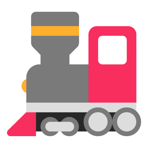 Microsoft design of the locomotive emoji verson:Windows-11-22H2