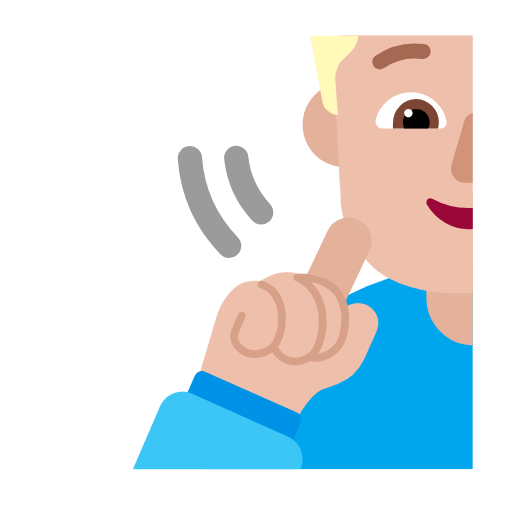 Microsoft design of the deaf woman: medium-light skin tone emoji verson:Windows-11-23H2