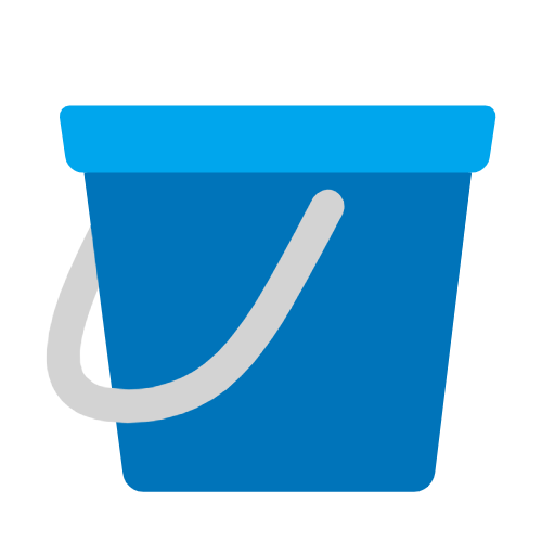 Microsoft design of the bucket emoji verson:Windows-11-23H2