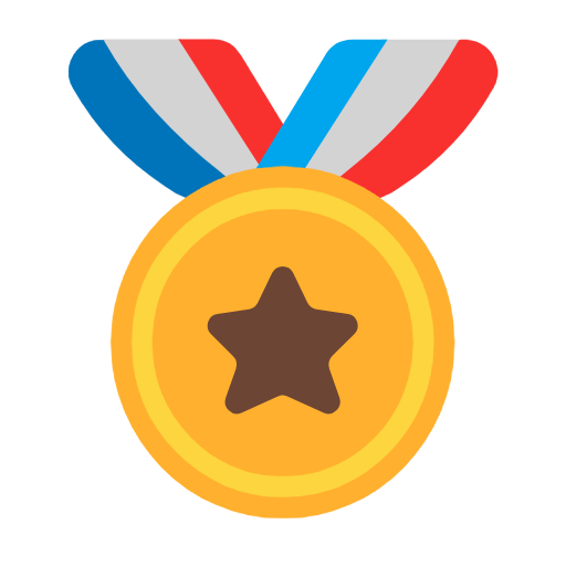 Microsoft design of the sports medal emoji verson:Windows-11-23H2
