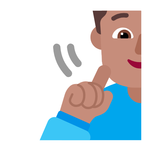Microsoft design of the deaf woman: medium skin tone emoji verson:Windows-11-23H2