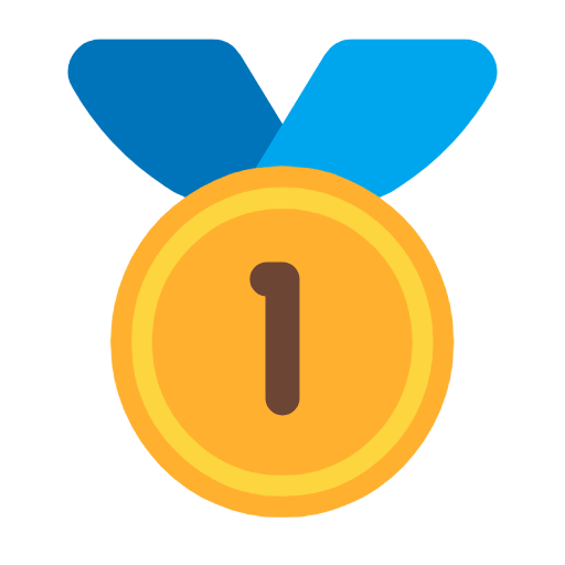 Microsoft design of the 1st place medal emoji verson:Windows-11-23H2
