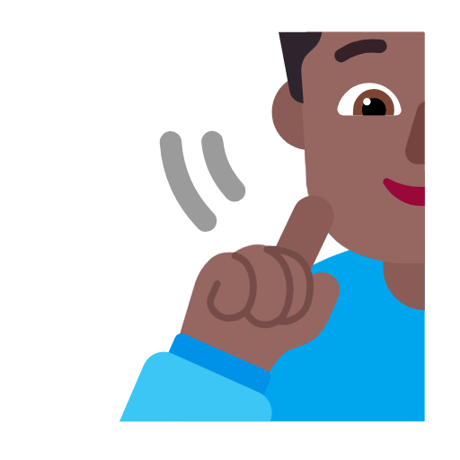 Microsoft design of the deaf woman: medium-dark skin tone emoji verson:Windows-11-23H2