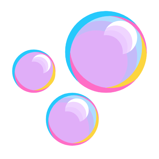 Microsoft design of the bubbles emoji verson:Windows-11-23H2