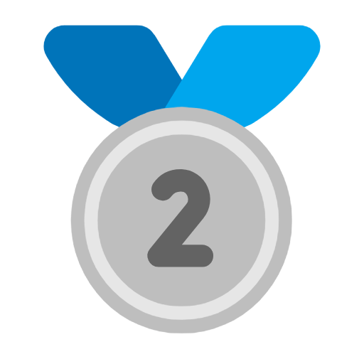 Microsoft design of the 2nd place medal emoji verson:Windows-11-23H2