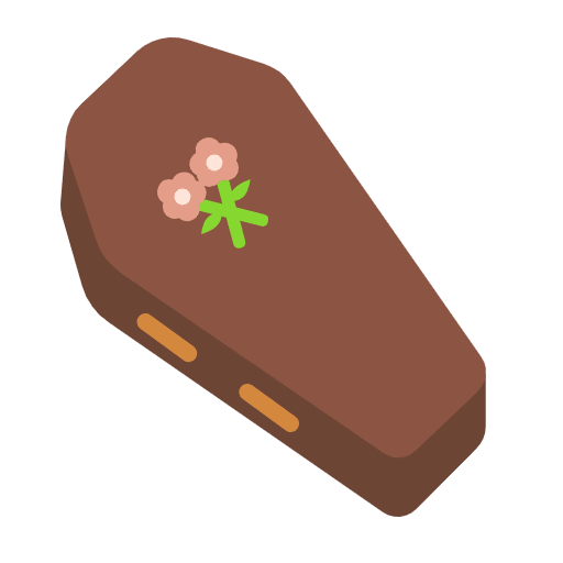 Microsoft design of the coffin emoji verson:Windows-11-23H2