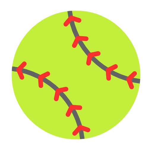 Microsoft design of the softball emoji verson:Windows-11-23H2