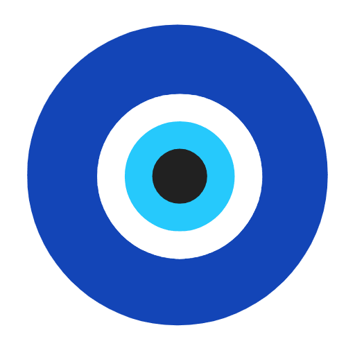 Microsoft design of the nazar amulet emoji verson:Windows-11-23H2