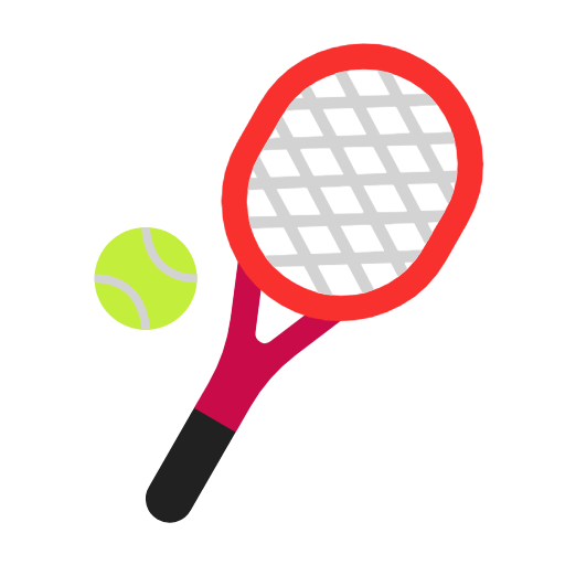 Microsoft design of the tennis emoji verson:Windows-11-23H2