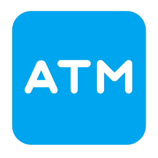 Microsoft design of the ATM sign emoji verson:Windows-11-23H2