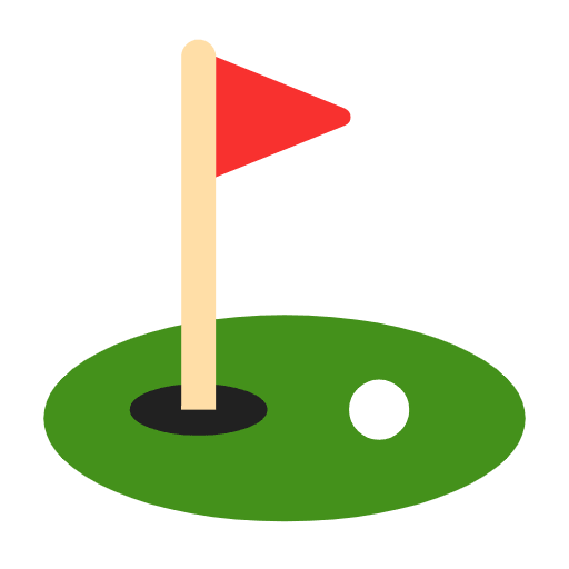Microsoft design of the flag in hole emoji verson:Windows-11-23H2