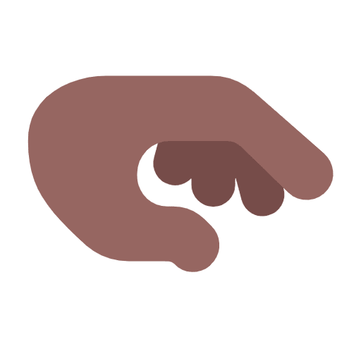 Microsoft design of the palm down hand: medium-dark skin tone emoji verson:Windows-11-23H2