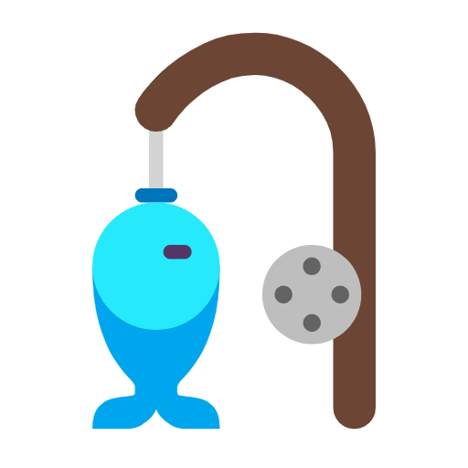 Microsoft design of the fishing pole emoji verson:Windows-11-23H2