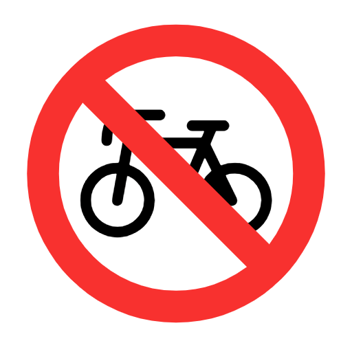 Microsoft design of the no bicycles emoji verson:Windows-11-23H2
