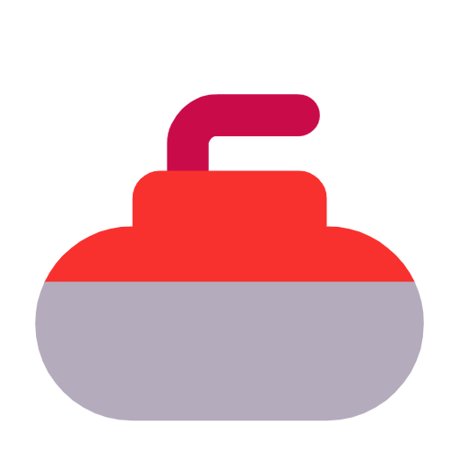 Microsoft design of the curling stone emoji verson:Windows-11-23H2