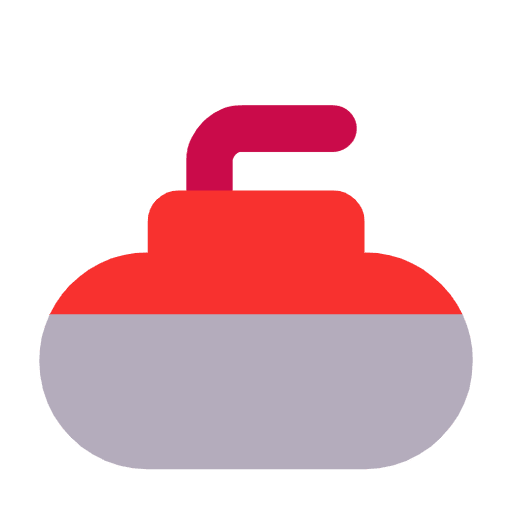Microsoft design of the curling stone emoji verson:Windows-11-23H2