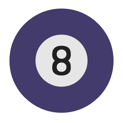 Microsoft design of the pool 8 ball emoji verson:Windows-11-23H2