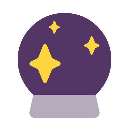 Microsoft design of the crystal ball emoji verson:Windows-11-23H2