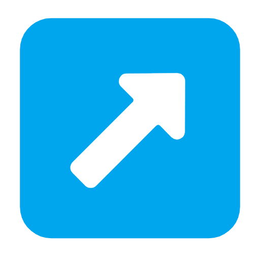 Microsoft design of the up-right arrow emoji verson:Windows-11-23H2