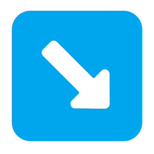 Microsoft design of the down-right arrow emoji verson:Windows-11-23H2