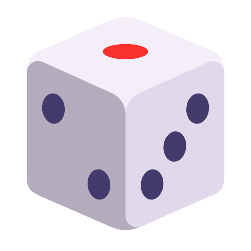 Microsoft design of the game die emoji verson:Windows-11-23H2