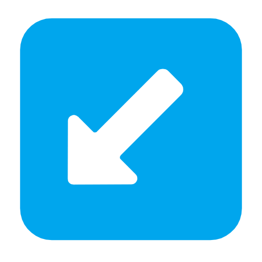 Microsoft design of the down-left arrow emoji verson:Windows-11-23H2