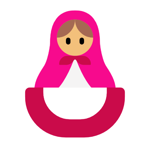 Microsoft design of the nesting dolls emoji verson:Windows-11-23H2