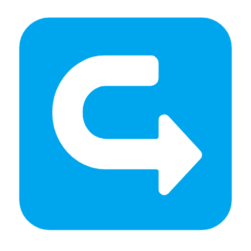 Microsoft design of the left arrow curving right emoji verson:Windows-11-23H2