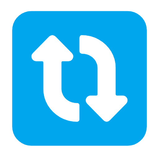 Microsoft design of the clockwise vertical arrows emoji verson:Windows-11-23H2