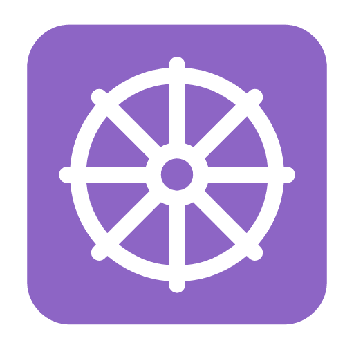Microsoft design of the wheel of dharma emoji verson:Windows-11-23H2