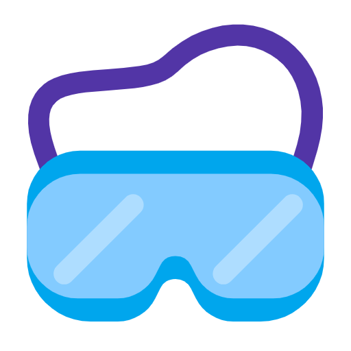 Microsoft design of the goggles emoji verson:Windows-11-23H2