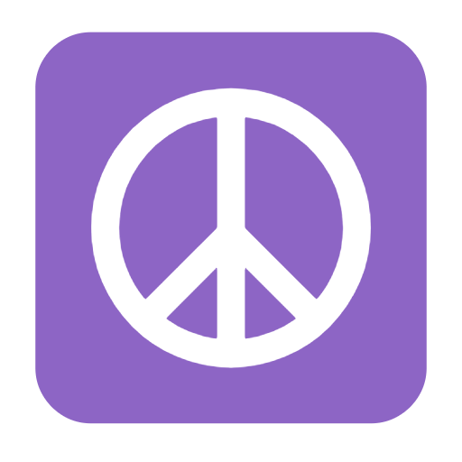 Microsoft design of the peace symbol emoji verson:Windows-11-23H2