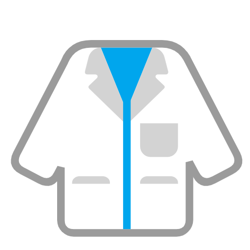 Microsoft design of the lab coat emoji verson:Windows-11-23H2