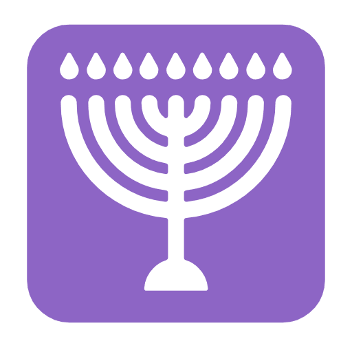 Microsoft design of the menorah emoji verson:Windows-11-23H2