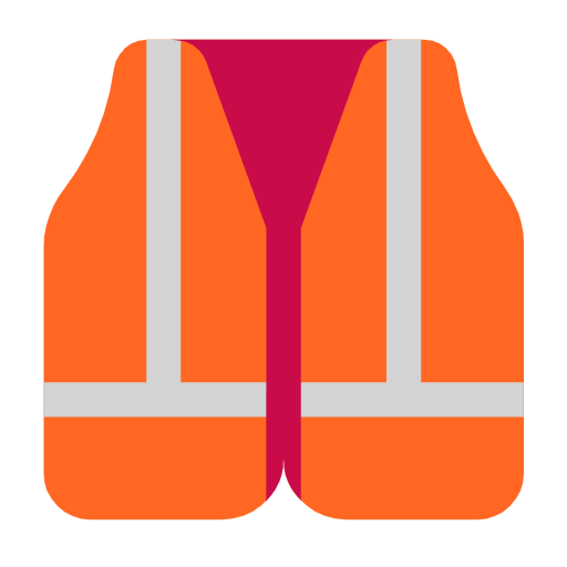 Microsoft design of the safety vest emoji verson:Windows-11-23H2