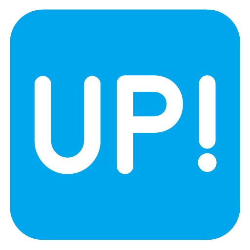 Microsoft design of the UP! button emoji verson:Windows-11-22H2