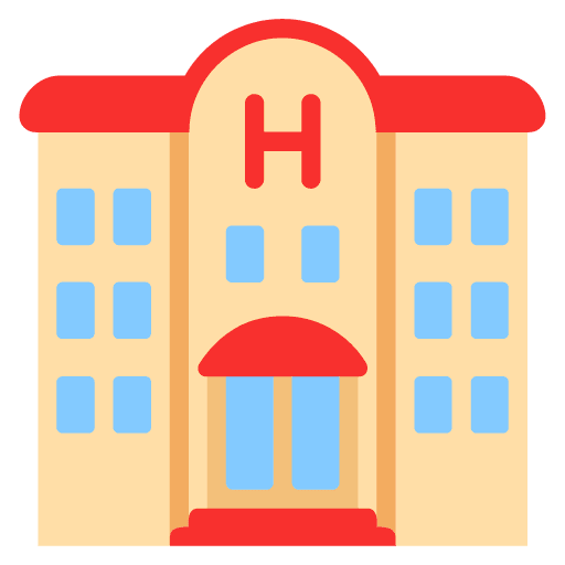 Microsoft design of the hotel emoji verson:Windows-11-22H2