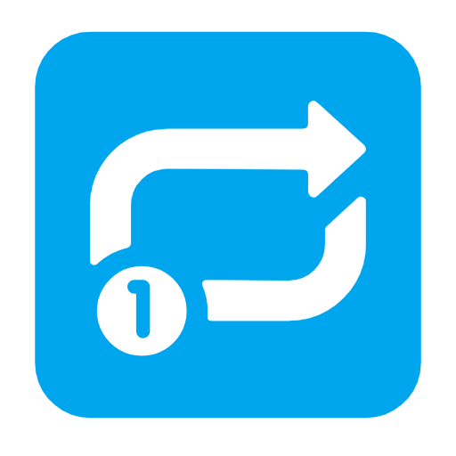 Microsoft design of the repeat single button emoji verson:Windows-11-23H2