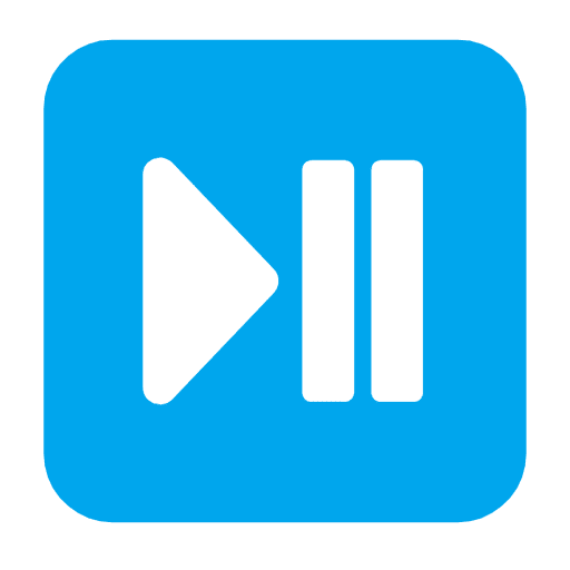 Microsoft design of the play or pause button emoji verson:Windows-11-23H2